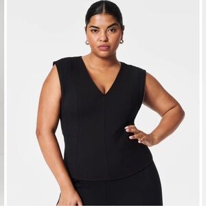 Spanx Perfect V-Neck Seamed Top